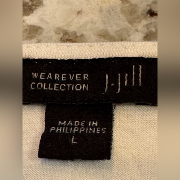 J. Jill Cream Pleated Long Sleeve Blouse - Picture 6 of 6